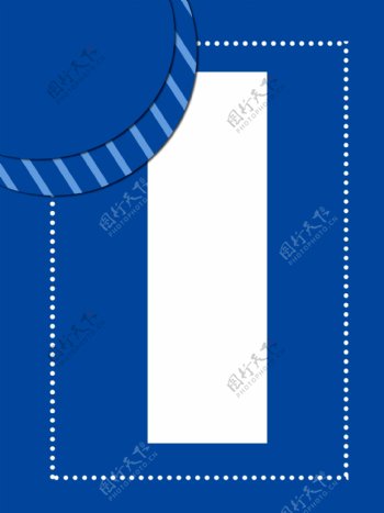 蓝色商务风几何图形边框广告背景x展架背景