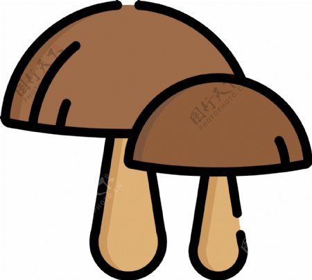 蘑菇卡通免扣素材