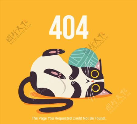 创意404错误页面猫咪