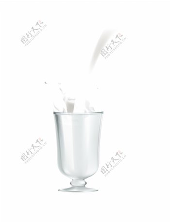 原创飞溅的牛奶杯子
