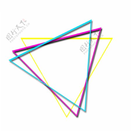 水彩三角形几何图形