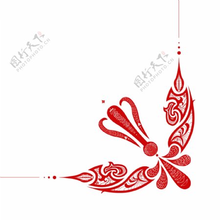 新年红色中国风纹理装饰边框