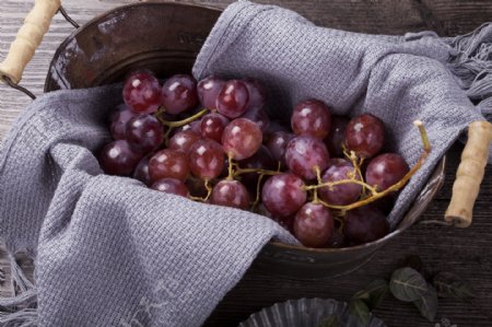 新鲜水果葡萄实物图摄影图