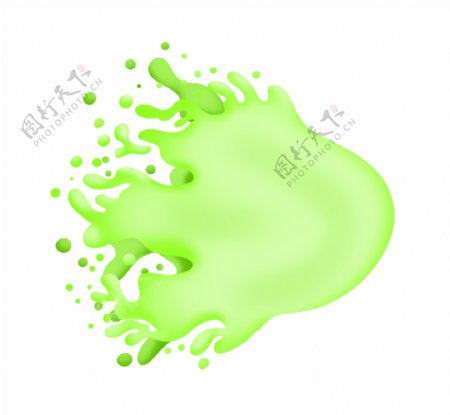 绿色的飞溅的液体插画