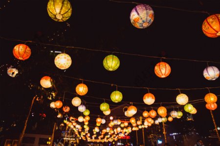 桂林西街灯笼夜景