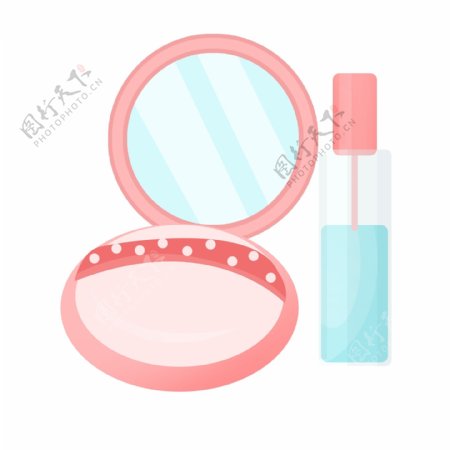 粉色粉底化妆品插图