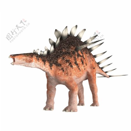 立体恐龙橘色恐龙