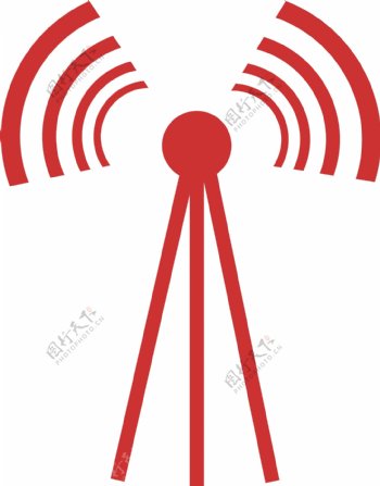 矢量信号塔无线网标志