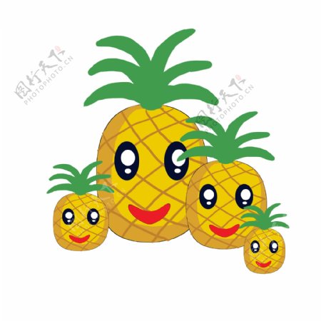 可爱卡通菠萝装饰图