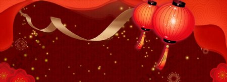 中国风红色喜庆素材背景海报