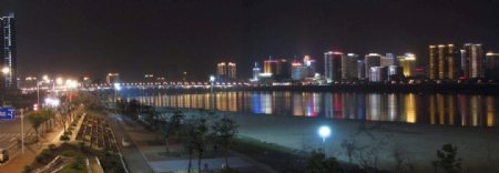 湖南株洲江岸夜景