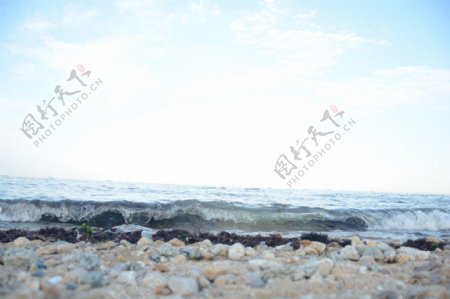 沙滩海浪涨潮摄影
