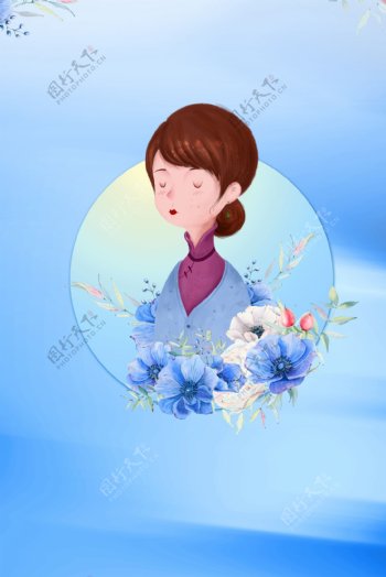 简约小清新38女神节妇女节女王节海报