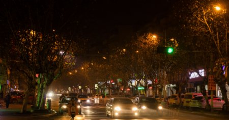 城市车流夜景摄影图