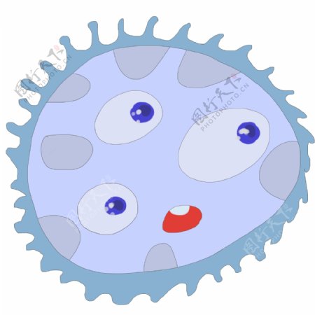 拟人卡通细菌插画