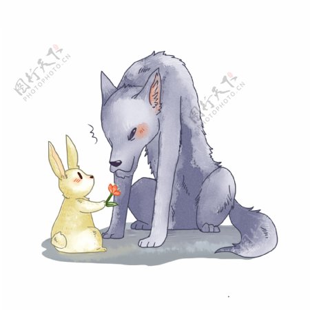 大灰狼和小白兔