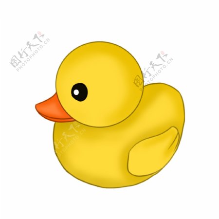 黄色小鸭子插画素材