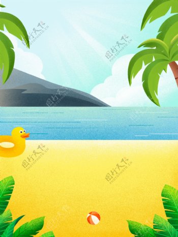 夏季海滩背景设计