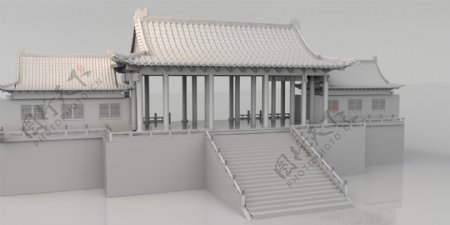 中国风古建筑效果图