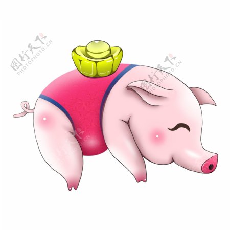 卡通小猪png素材设计