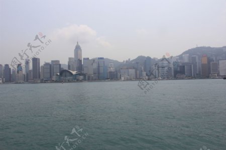 香港街头风景标志建筑群