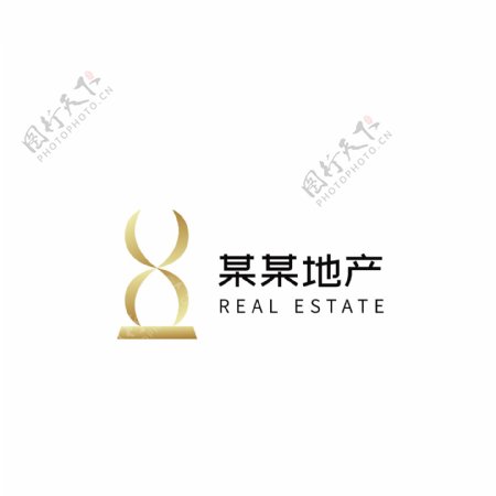 金色房地产logo设计
