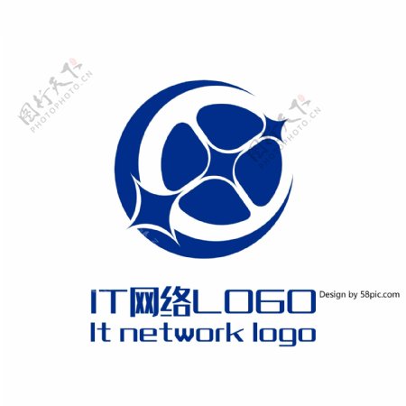 原创创意简约X字星球IT网络LOGO标志