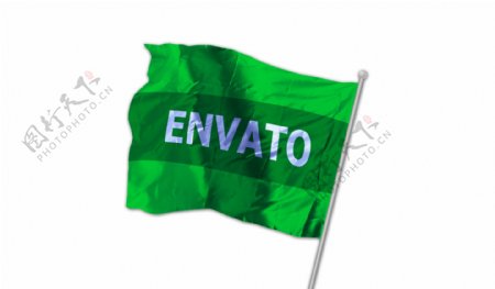 绿色旗帜