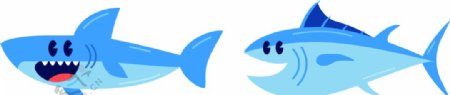 蓝色鱼类鲨鱼鲸鱼海洋