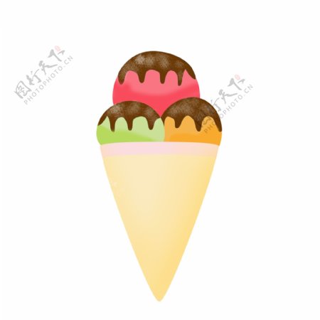 儿童夏天甜品冰淇淋