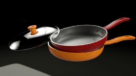 C4D通用厨房锅具模型