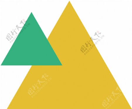 小清新的黄绿色三角形组合