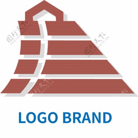 褐色通用力量型logo