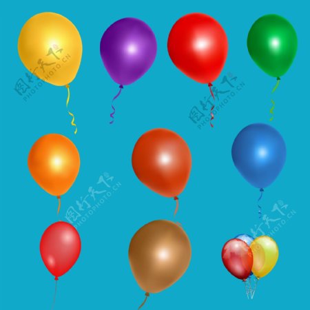 彩色卡通儿童气球装饰