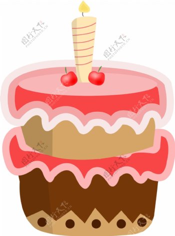生日樱桃蛋糕