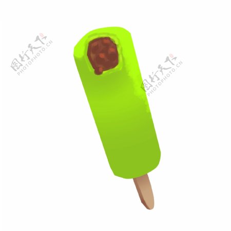 红豆冰淇淋插画