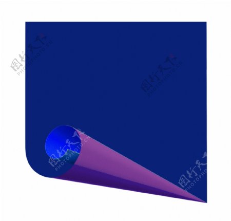蓝紫色卷纸文字框
