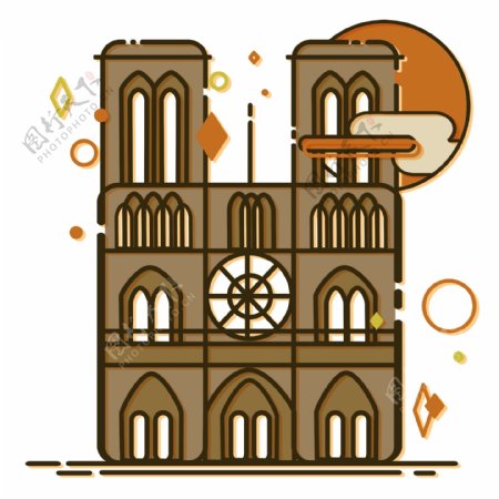 知名建筑巴黎圣母院