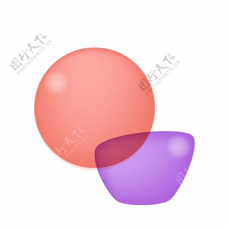 紫色的美丽气泡插画