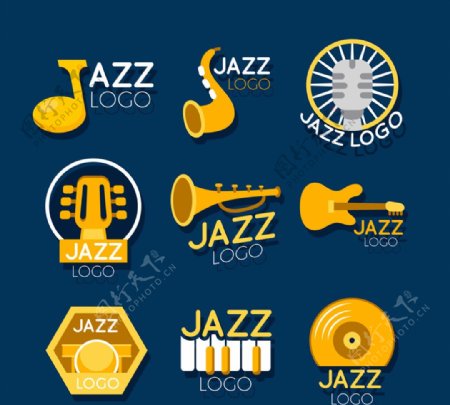 9款金色爵士乐标志