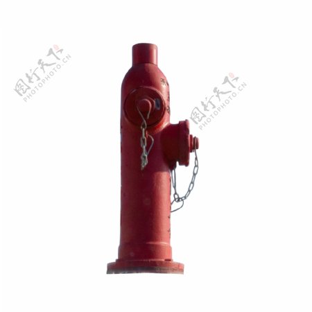 红色圆柱消防栓元素