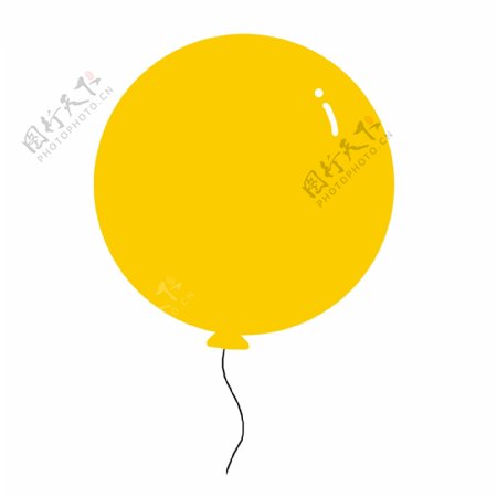 黄色气球气泡卡通素材下载