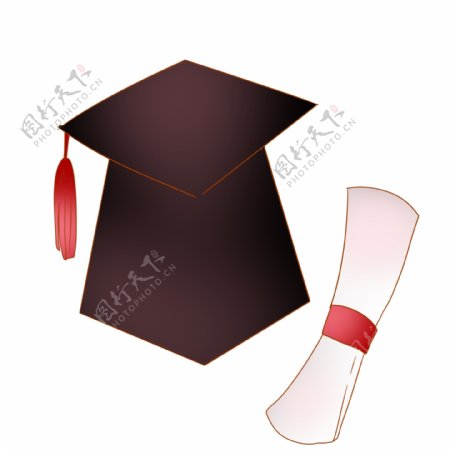 毕业书帽子图案