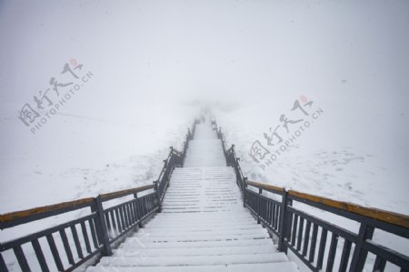 风景名胜雪峰雪景3