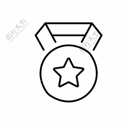 扁平化奖章