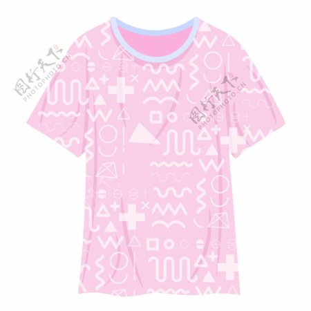 夏季生活粉色清新T恤衫