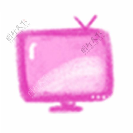粉色电视机屏幕图标