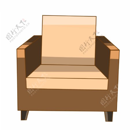 实木的木质椅子插画