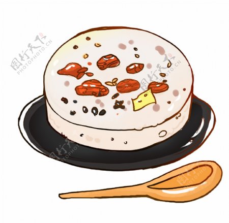 蛋糕小吃卡通插画