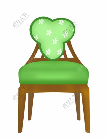 漂亮的绿色椅子插图